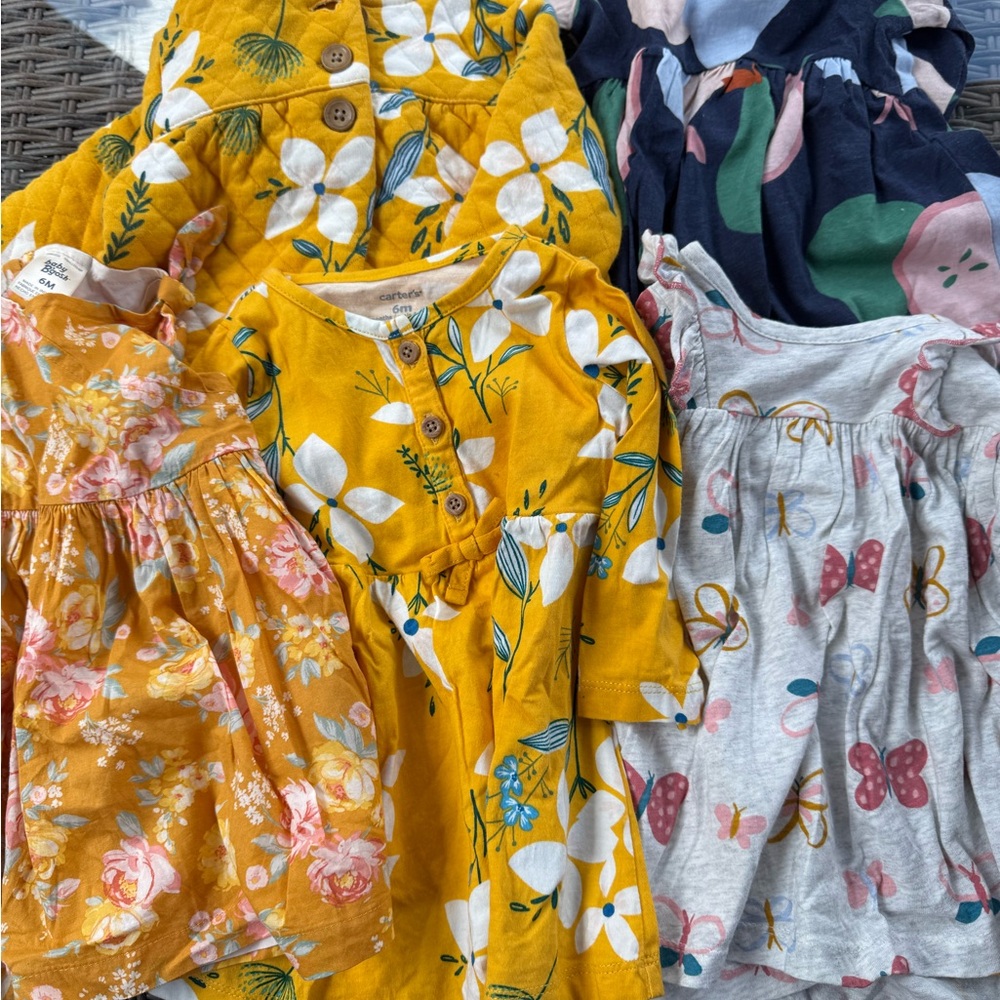 Carter's Kids Dresses - Yellow, Pink, Gray